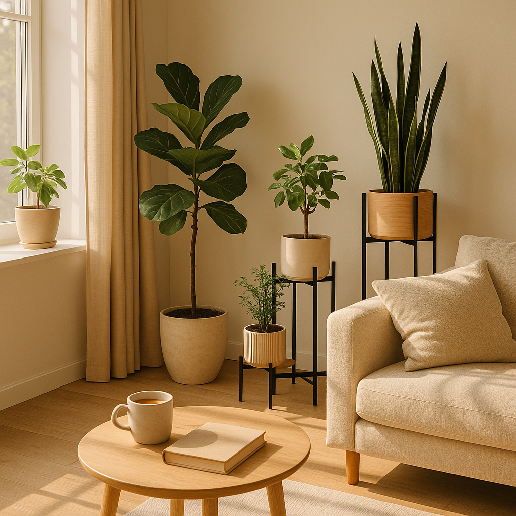 “Morning Light Moments — Starting the Day with Calm and Green from Vibe Vanity”