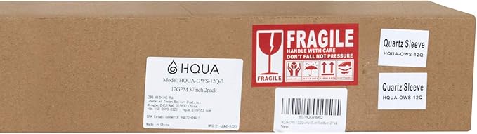 HQUA-OWS-12Q Quartz Sleeve for OWS 12GPM Water Purifier, 2Pack, 6 O-Rings Included.