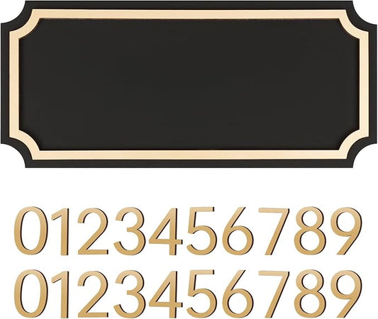 House Numbers for Outside, Address Plaques, Mailbox Numbers, Two Sets of Numbers from 0-9, Personalized Address Signs for House, Mailbox, Apartment, Office, Hotel, Classroom, Garden. Decorative Numbers Plaque.