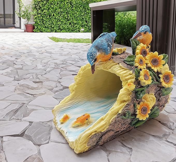 Hummingbird Gutter Extender Diverter, Decorative Downspout Extensions, Splash Block, Eco-Friendly Resin, 3"x4" Downspouts, Unique Garden Statue Ornament, Ideal Outdoor Decor Gift