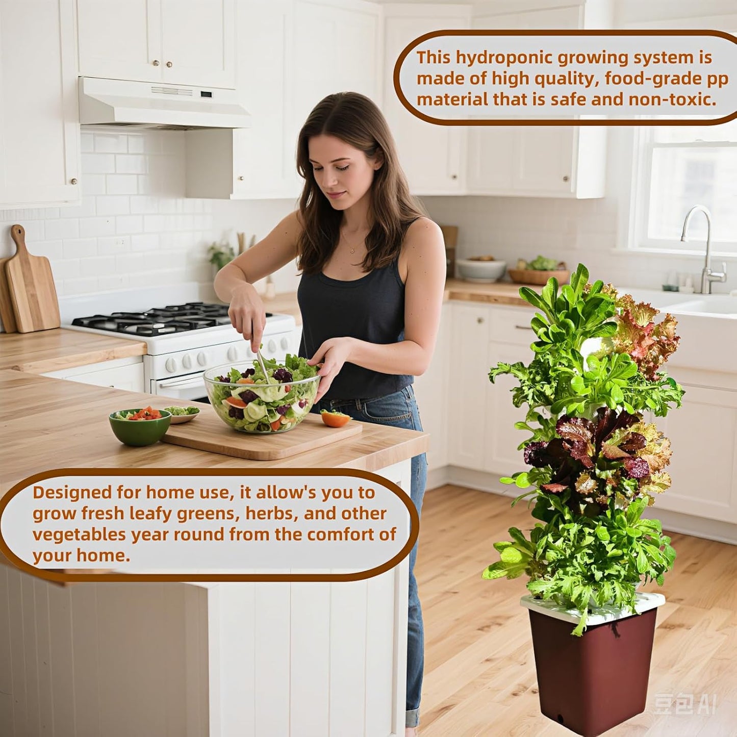 Hydroponics Growing System kit, Vertical hydroponic Garden ,Outdoor Indoor hydroponics Growing System,Lettuce Grow Tower,Pump System, Auto Timer, 30 Pods,Gardening Gift
