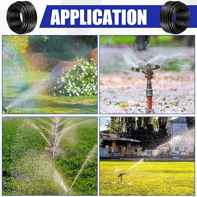 Hoolerry Solid Sprinkler System Wire 18 Gauge Irrigation Wire with UV Resistant PVC Jacket Sprinkler Cable for Underground Irrigation Field Central Control System 30v Ul Listed(18/10, 50 Ft)