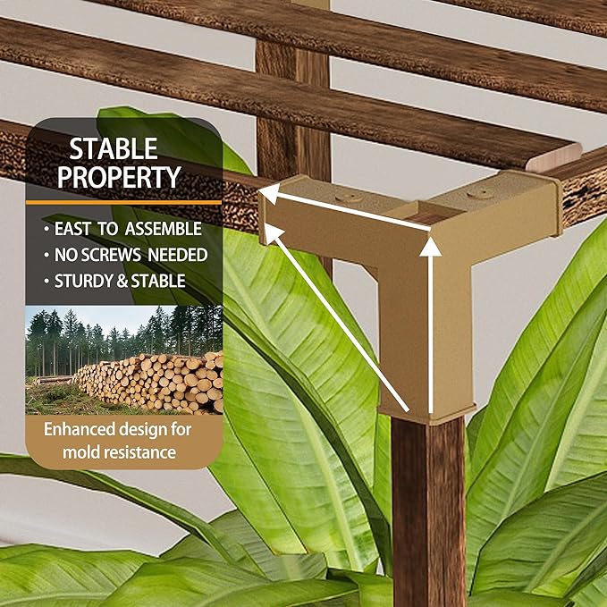HOMKIRT Plant Stand Indoor Outdoor, 14 Tier Large Corner Plant Stand Tall Plant Shelf Rack Flower Stand For Multiple Plants, Wood Plant Holder Ladder Table Display For Patio Garden Balcony Window