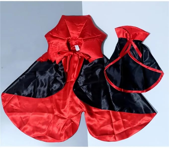 Halloween Pet Cape | Vampire King Dog Halloween Costume, Cat Halloween Costume Outfit, Funny Dog Dress Up for Small Dogs, Cats, Puppies, Kittens, Pet Halloween Clothes for Parties & Photos