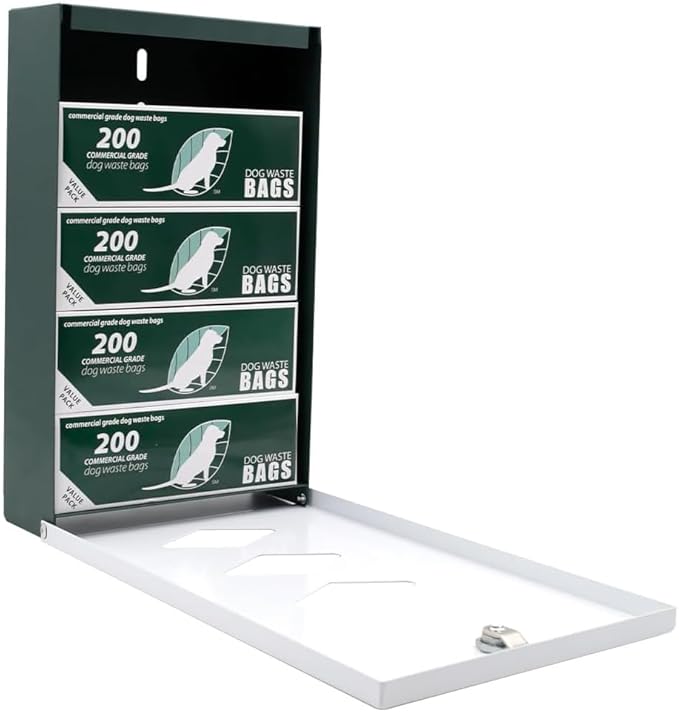 DISPENSE-ART™ collection "Desert Landscape" - Custom UV printed design on rust-proof aluminum starter dog waste station/roll bag system - Includes 400 dog waste bags & 10x12 Sign