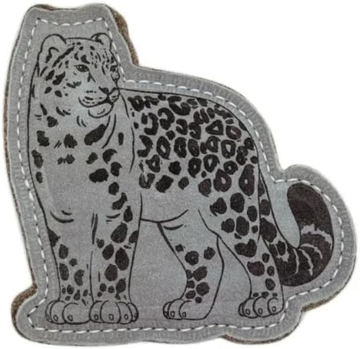 Yeti Dog Chew Premium Leather Dog Toy, All Natural Ethically Sourced, Snow Leopard