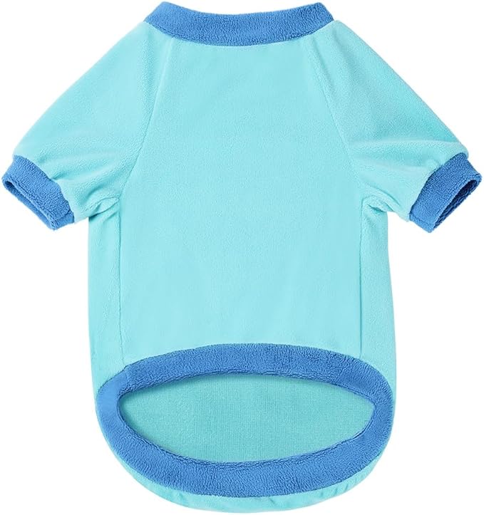 GreenJoy Classic Fleece Dog Sweater – Soft & Warm Stretchy Sweatshirt for Small Dogs & Cats, Cold-Weather Pullover for Everyday Wear (Light Blue, Large/X-Large)