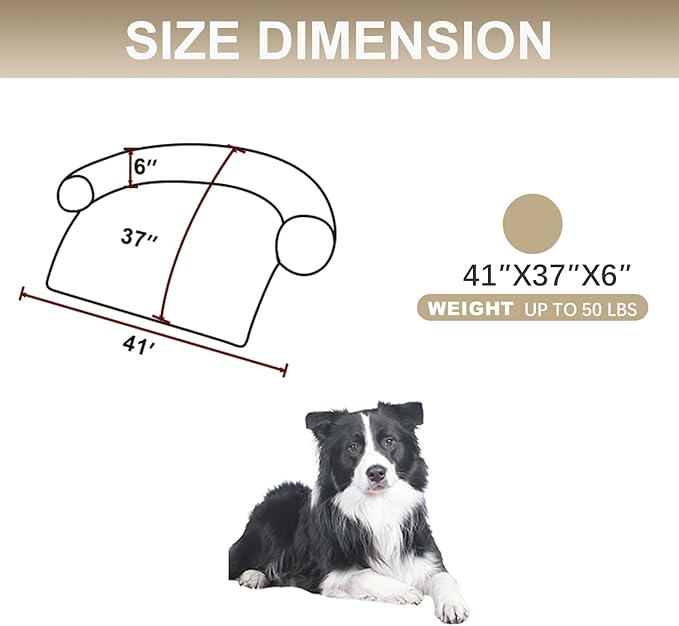 Calming Dogs/Cats Bed Mats, Dog Pad Washable Removable Couch Cover, Plush Long Fur Mat for Pets, Waterproof Lining, Perfect for Small, Medium and Large Dogs and Cats (Gradient Brown, 41"x37")