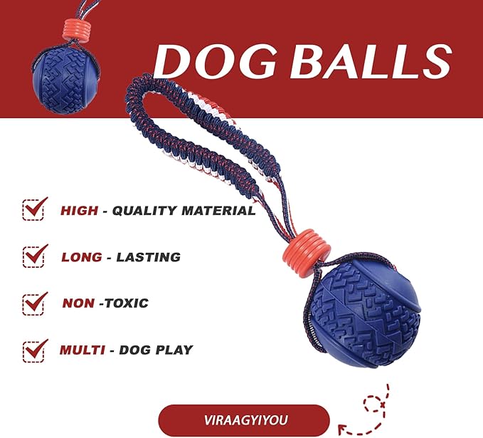 Dog Balls, Dog Toys for Aggressive Chewers, Interactive Dog Toys, Universal Bouncy Balls for Large Medium Small Dog and Puppy Toys
