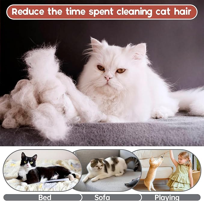 QBLEEV Cat Pajamas for Cats Only, Sticky Hair Cat Clothes, Cat Onesie for Cats After Surgery Female Male, Surgical Cat Recovery Suit Full Bodysuit, Long Sleeve Cat Shirts Outfits to Prevent Licking