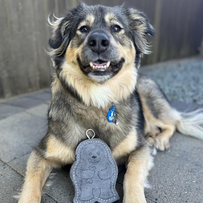 Yeti Dog Chew Premium Leather Dog Toy, All Natural Ethically Sourced, Snow Leopard