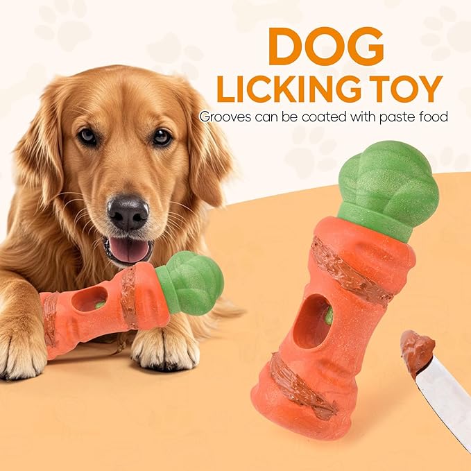 Cute Carrot Bully Stick Holder, Heavy Duty Dog Chew Holder for Medium Large Breeds, Safety Device to Prevent Choking