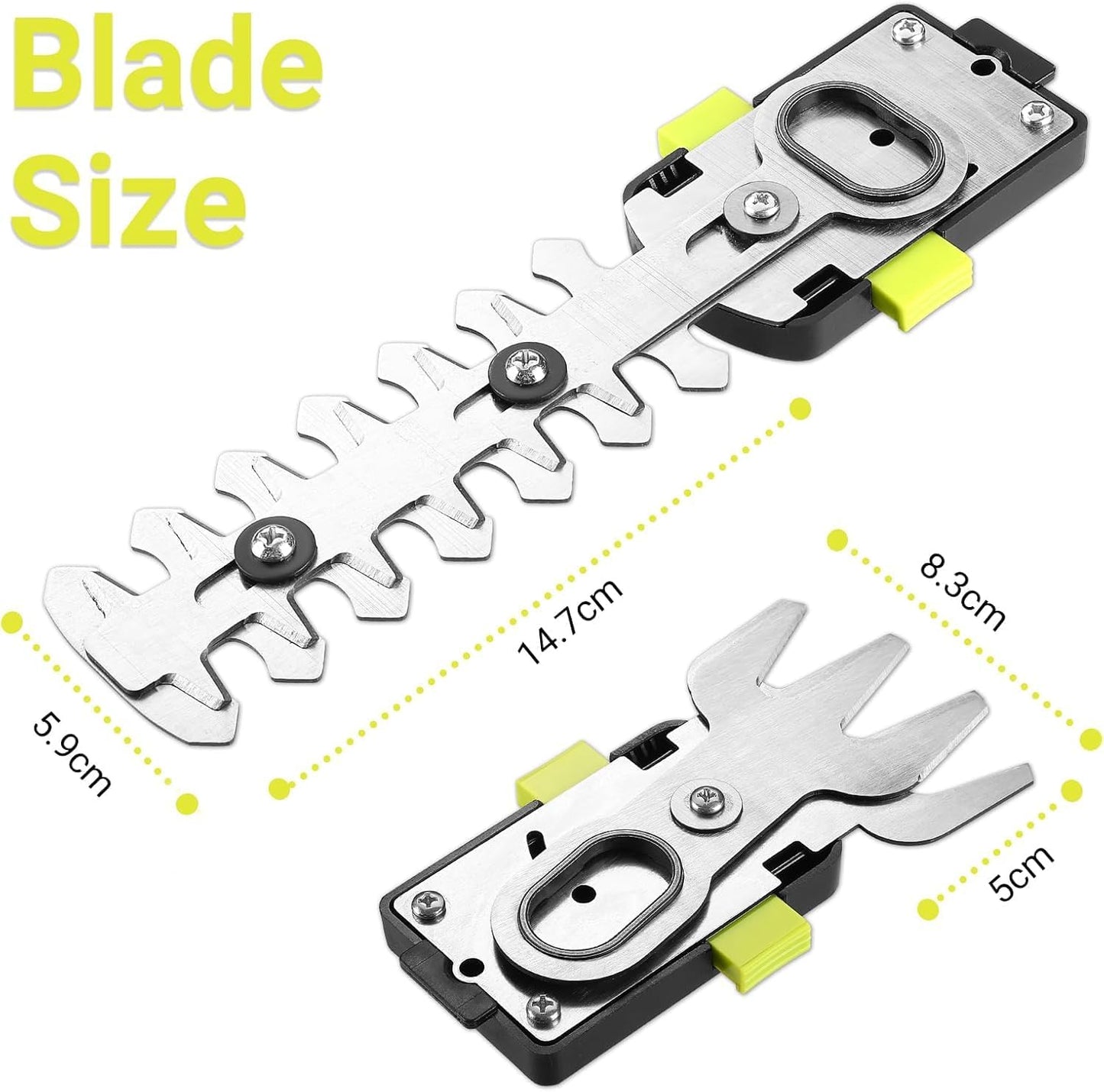 Hedge Trimmer Cordless Grass Shear: DEKOPRO 8V Electric Bush Trimmer Grass Cutter Trimmer, 2 in 1 Handheld Hedge Trimmers for Garden Lawn Hedge Yard, Lithium-Ion Battery and Type-C Cable Included