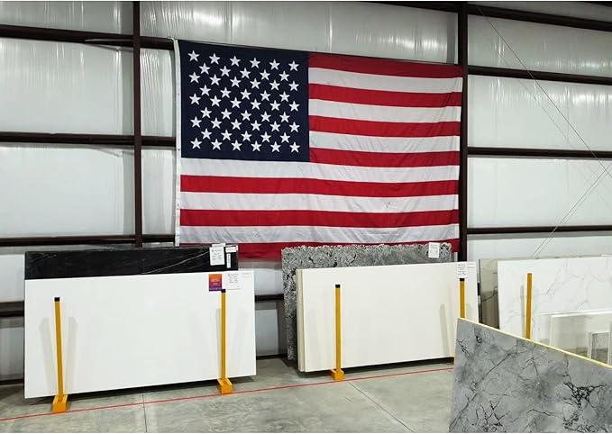 Homissor American Flag 10x19 Ft US Flags - USA Large United State Flag Heavy Duty Outdoor Embroidered Stars for All Weather High Wind Sewn Stripes With 5 Brass Grommets