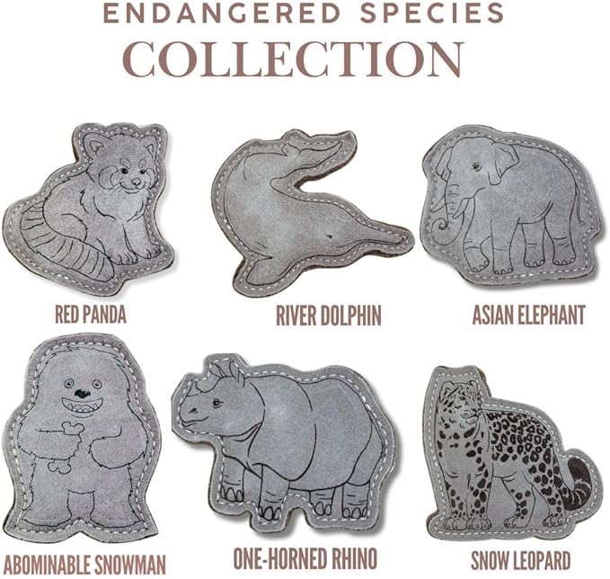 Yeti Dog Chew Premium Leather Dog Toy, All Natural Ethically Sourced, Asian Elephant