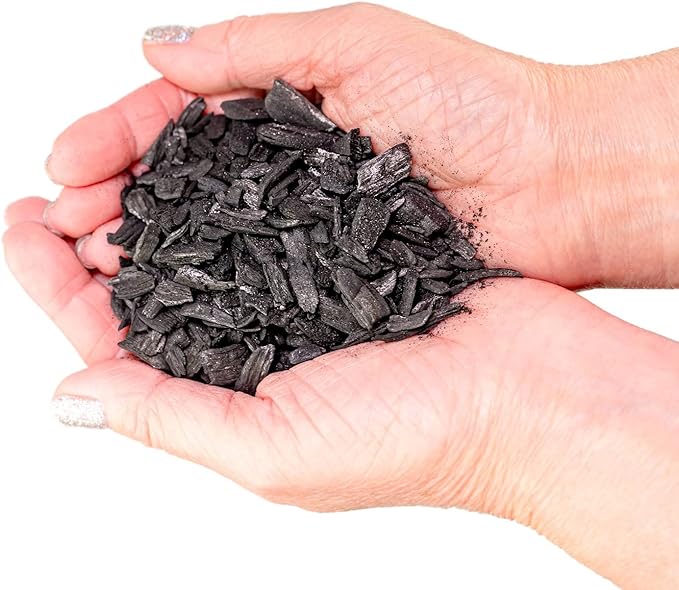 Horticultural Charcoal for Indoor Plants [2-Quart Bag] Black Diamond Soil Amendment for Orchids, Terrariums, and Gardening