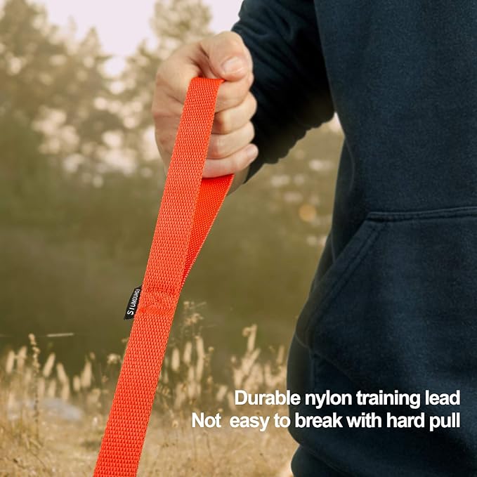 Siumouhoi Dog/Puppy Obedience Recall Training Agility Lead - 15ft 20ft 30ft 40ft 50ft Training Leash - Great for Play, Camping, or Backyard - Orange 40ft (40Feet, Orange)