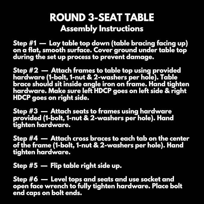 Heavy-Duty Portable Outdoor Picnic Table with Umbrella Hole, Punched Steel Patio Dining Furniture Made in America (46" Round Top, Dark Blue)