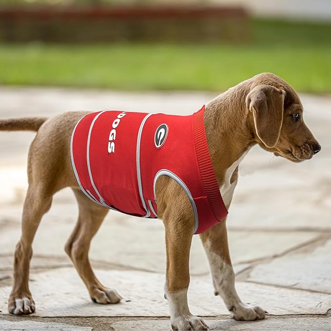 NCAA Georgia Bulldogs Dog Anxiety Calming Shirt Soothing Vest, for Dogs/Cats with Anxiety, Fears, Fireworks, Loud Noises, Dark, Lonely Keeps Dogs Calm & Feeling Safe, Relaxing Jacket, Large