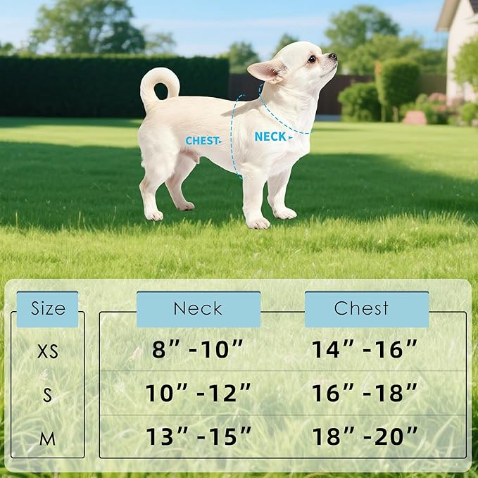 Mile High Life Dog Harness, Air Mesh Floral Vest Harness for 20 lbs Small Dogs & Cats, Easy Get on Adjustable Easy Closures Both Neck and Chest (Pink Flower, XS Chest 14"-16")