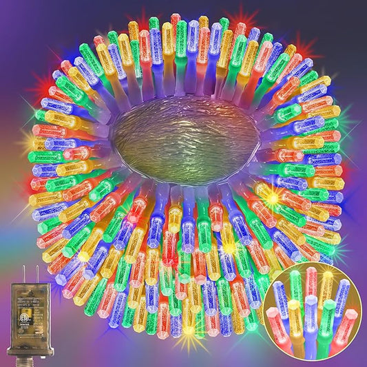 Heceltt 1140 LED 449 FT String Lights Outdoor, 8 Modes Christmas Lights Plug in, IP44 Waterproof Led String Lights with Timer and Memory for Xmas Yard Party Garden Decorations (Multicolor)