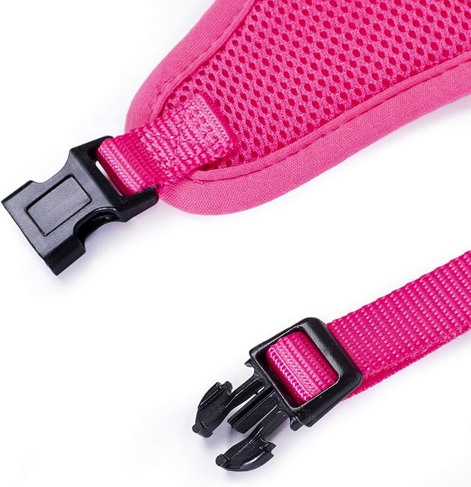 Mile High Life Step in Dog Harness for Small Dogs No Pull, Easy Get on Air Mesh Vest Harness, Adjustable Easy Closures Both Neck and Chest (Hot Pink, L Chest 21.6"-43.2")