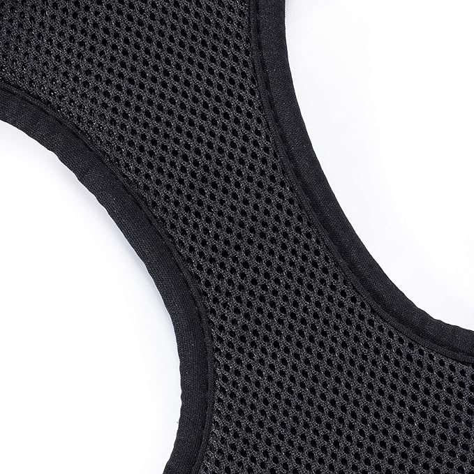 Mile High Life Step in Dog Harness for Small Dogs No Pull, Easy Get on Air Mesh Vest Harness, Adjustable Easy Closures Both Neck and Chest (Black, L Chest 21.6"-43.2")