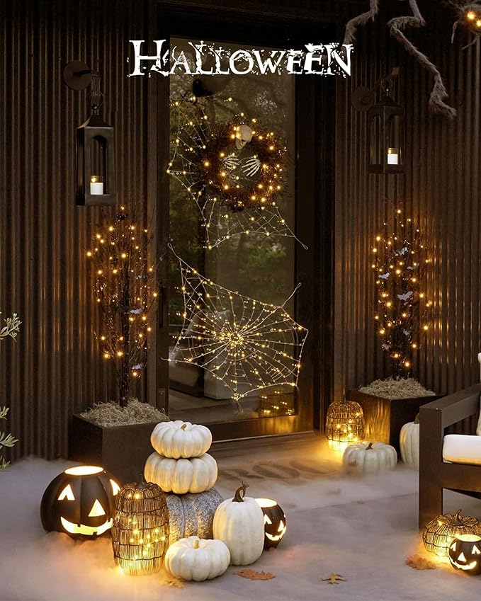 Homemory 4 Pack 20 Ft 60 LED Fairy Lights Battery Operated Christmas Lights with Remote Waterproof 8 Modes Firefly Twinkle String Lights for Party Bedroom Wedding Halloween Decorations