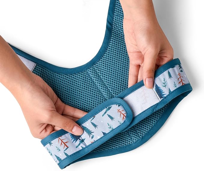 Mile High Life Dog Harness, Air Mesh Floral Vest Harness for 20 lbs Small Dogs & Cats, Easy Get on Adjustable Easy Closures Both Neck and Chest(Gray Tree, S Chest 16"-18")