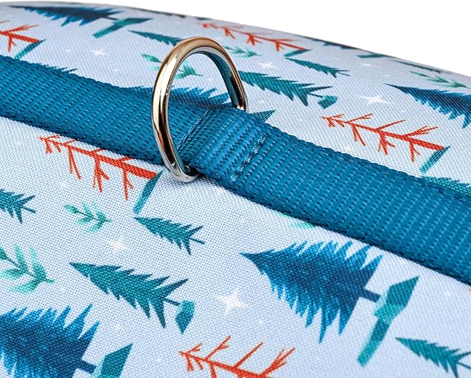 Mile High Life Dog Harness, Air Mesh Floral Vest Harness for 20 lbs Small Dogs & Cats, Easy Get on Adjustable Easy Closures Both Neck and Chest(Gray Tree, M Chest 18"-20")