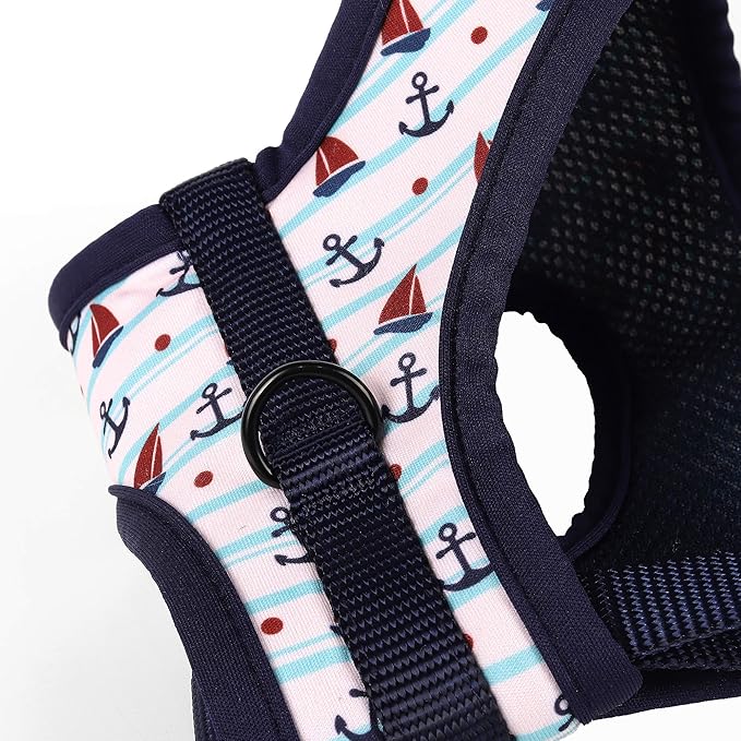 Mile High Life Step in Dog Harness for Small Dogs No Pull, Easy Get on Air Mesh Vest Harness, Adjustable Easy Closures Both Neck and Chest (White, XS Chest 11.4"-16.1")