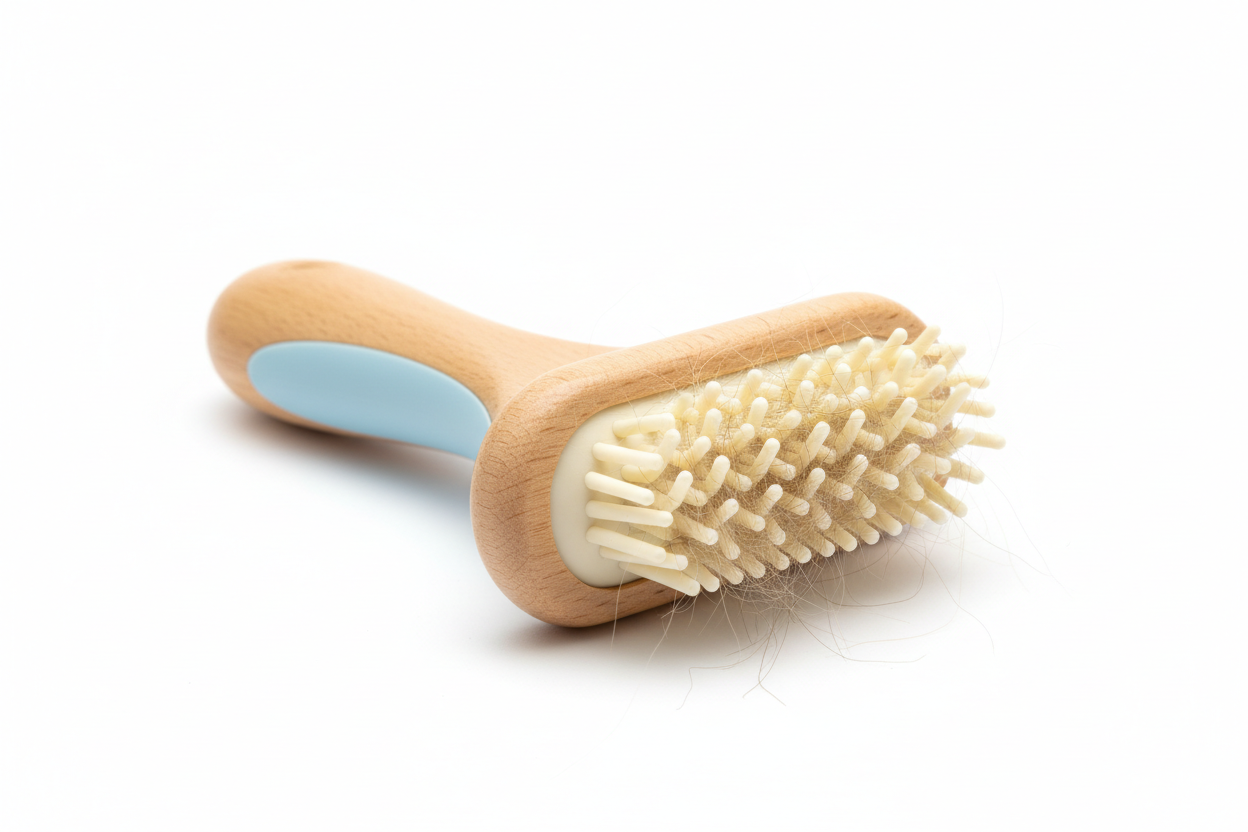Gentle Grooming Brush

Designed to remove loose fur while being gentle on skin, keeping your pet clean, comfortable, and happy. (make it real photo)