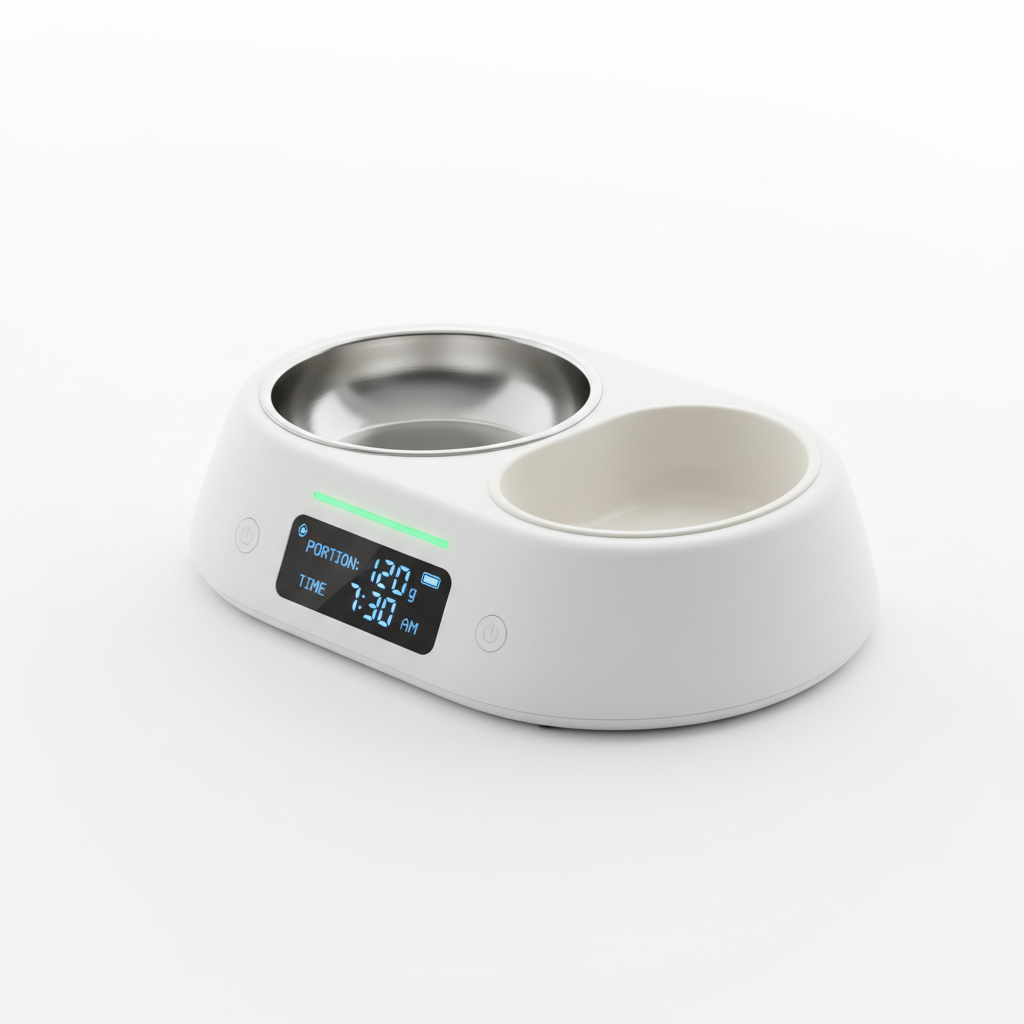 Smart Feeding Bowl Pet

Easy to clean and thoughtfully designed to support healthier eating habits for pets of all sizes.  (make it real photo)